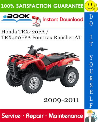 2009 2011 honda trx420fa trx420fpa fourtrax rancher service repair manual instant. - Caja de cambios manual automatizada man truck.