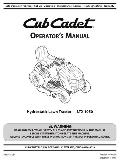 2009 cub cadet ltx 1050 owners manual. - Libro di testo di patologia di harsh mohan 6a edizione.