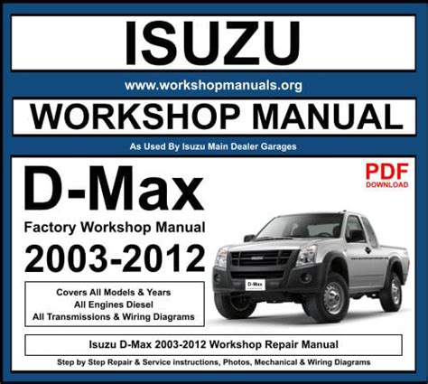 2009 isuzu d max manuale di servizio. - Mitsubishi mirage 4g15 engine workshop manual.