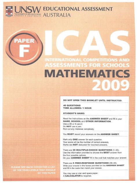 Read Online 2009 Icas Maths Paper F Answers File Type Pdf 