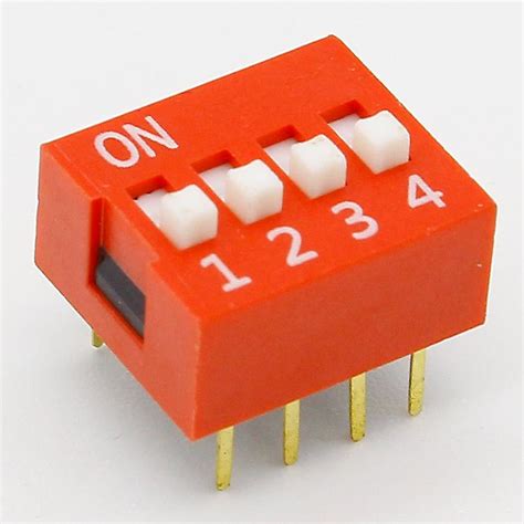 200Pcs Slide Type Switch Module 2.54MM 4-Bit 4 Position Way Red Pitch …