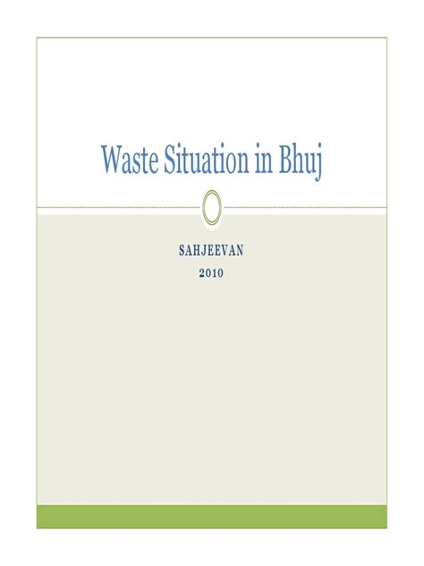 2010 Waste Situation in Bhuj sahjeevan