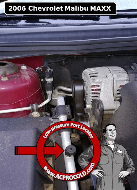 Start the engine. Turn on the AC and set it to the coldest setting, and the fan speed to maximum. Remove the cap from the low pressure service port labelled L, and connect the AC recharge kit. Note: If the ports are not labelled, try connecting the recharge kit to both unlabeled ports on the AC hoses.. 
