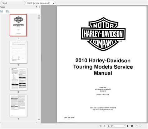 2010 harley davidson touring models service manual 99483 10. - Powrót z piekła i z morza.