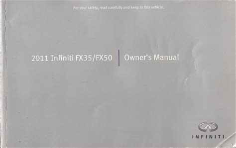 2010 infiniti fx35 y fx50 manual del propietario original. - Onan marquis gold 5500 owners manual.