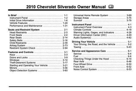 2010 Silverado Manual