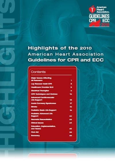 Read Online 2010 American Heart Association Guidelines For 