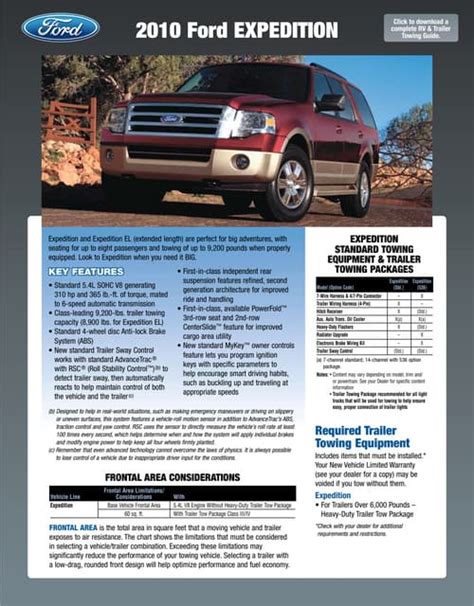 Download 2010 Ford Expedition Towing Guide 
