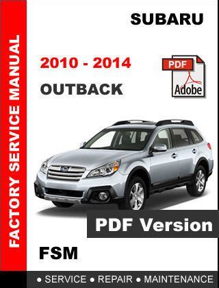 Full Download 2010 Subaru Outback User Manual 