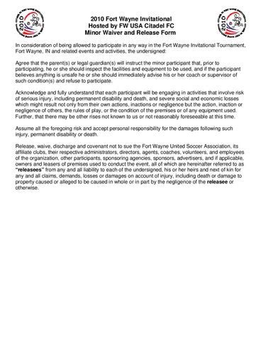 2010_fwi_minor_waiver_and_release_form by Dan Fox Issuu