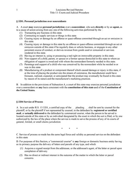 2011 Louisiana Laws :: Revised Statutes :: TITLE 13