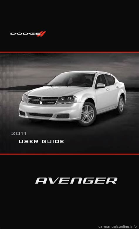2011 Dodge Avenger User Guide Owners Manual