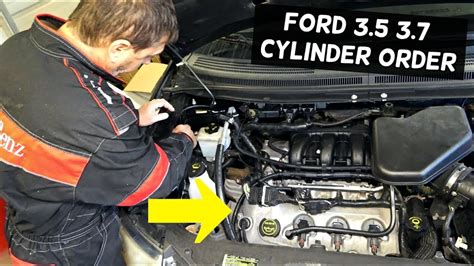 Your firing order on your Ford is: 1 - 4 - 2 - 5 - 3 - 6 your cylinders and plugs should be numbered so to make wiring easy Please take time to rate me Bud Read full answer. Sep 26, 2012 • Ford Cars & Trucks. 2 ... Jun 08, 2011 • Ford F-150 Cars & Trucks. 0 helpful. 2 answers.. 