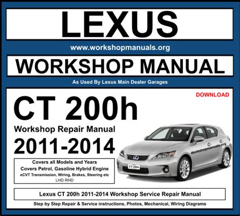 2011 lexus ct200h service repair manual software. - Manual de reparación del servicio de fábrica del motor bukh dv10 dv20.