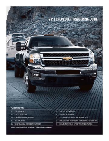 Read Online 2011 Chevrolet Trailering Guide 