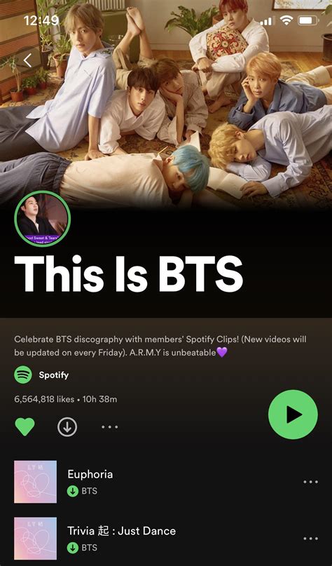 201120 BTS’ Spotify playlists have been updated : r/bangtan