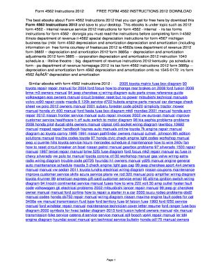 2012 Form 4562 Instructions Universal Network
