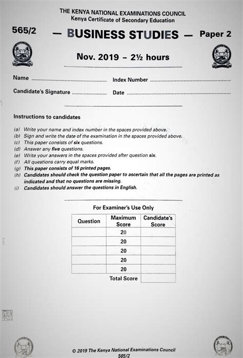 2012 HSC Business Studies Past Paper with Sample Answers