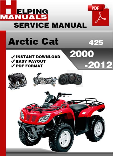 2012 arctic cat 425 atv service repair workshop manual. - Honda hrx 476 qx maintenance manual.