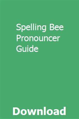 2012 county spelling bee pronouncer guide. - Manual del cargador de batería cummins.