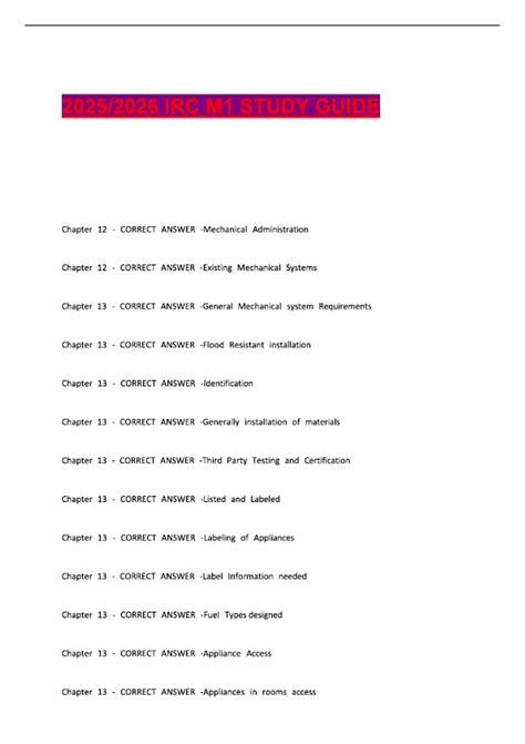 2012 Irc Study Guide