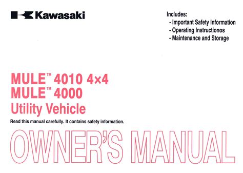 2012 kawasaki mule 4010 owners manual 1708. - Are manual cars louder than automatic.