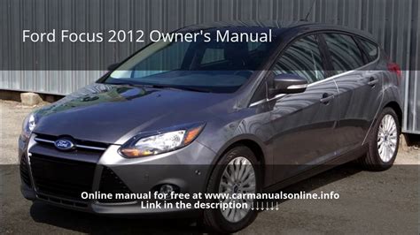 Download 2012 Ford Focus Maintenance Guide 