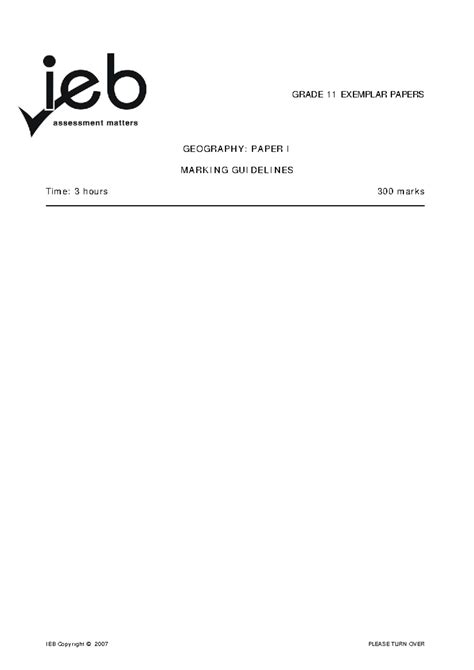 Read Online 2012 Ieb Geography Exam Paper 1 