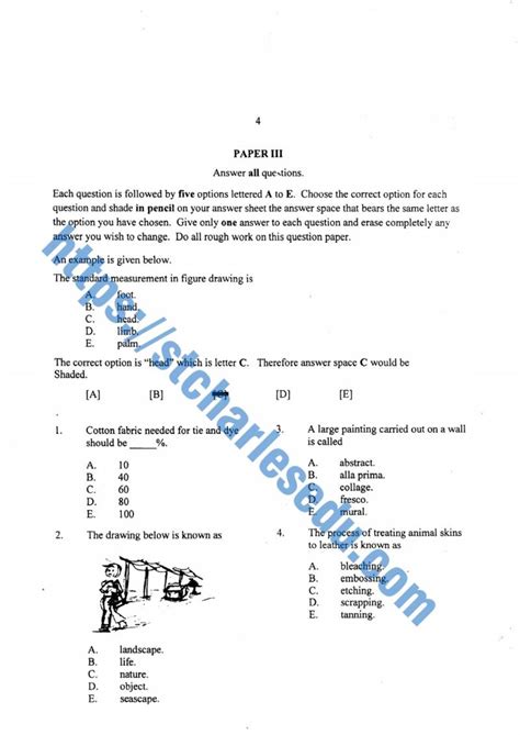 Read Online 2012 Neco Visual Art Questions Paper 