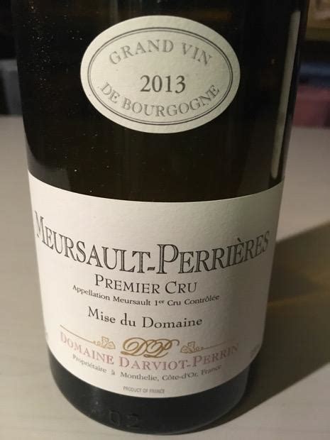 2013 Domaine Darviot-Perrin Meursault 1er Cru Les Perrières