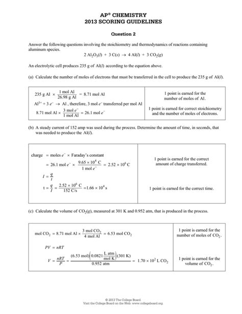 Note: This document is not a complete practice exam. Rather, it is a compilation of questions from the 2013 AP Chemistry International Exam that support the learning objectives of the redesigned AP course. Questions that do not support this course have been removed. This publication may be used to help students prepare for the 2014 AP Chemistry exam and future exams. Following the last page of ... . 