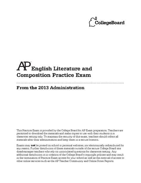 2013 ap english composition multiple choice answers