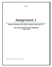 2013 assignment questions study guide afl 1502. - Handbook of the geometry of banach spaces volume 1.