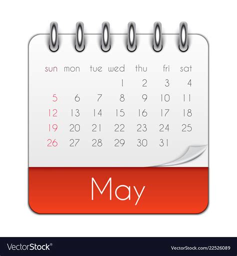 2013 calendar may Royalty Free Vector Image VectorStock