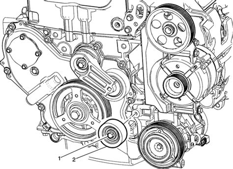 2 Locate the serpentine belt tensioner. It is located below the alternator on the left front side of the engine. The tensioner on the 3.4 liter, 3.5 liter and the 3.9 liter engines will require a 3/8 ratchet to release the belt tensioner. The 3.8 liter engine will require a ratchet and a 15 mm socket for the belt tensioner.. 