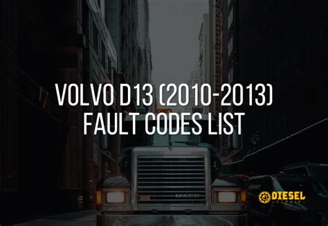 2013 Fault Codes