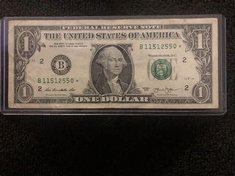 STAR NOTE* One $1 Dollar Bill Series 2013 (E) Richmond US
