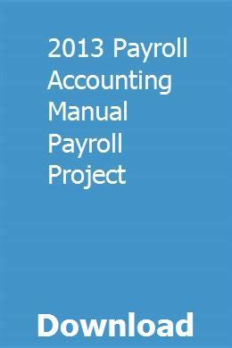 2013 payroll accounting manual payroll project. - Picasso de la caricatura a las metamorfosis de estilo.