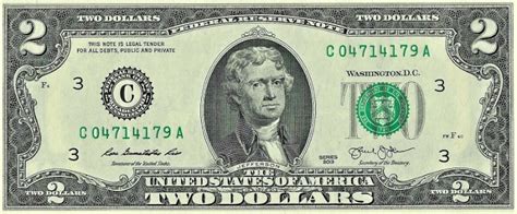2013 two dollar bill value. 