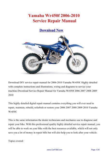 2013 yamaha wr450f service repair manual motorcycle download new for 2013. - The handbook of gestalt play therapy practical guidelines for child therapists.