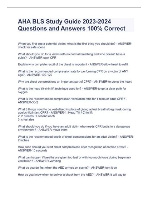 Download 2013 Aha Bls Study Guide 