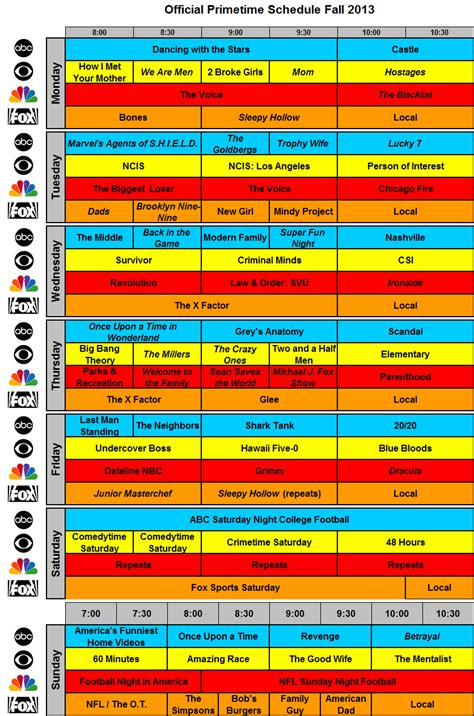 Download 2013 Fall Schedule Tv Guide 