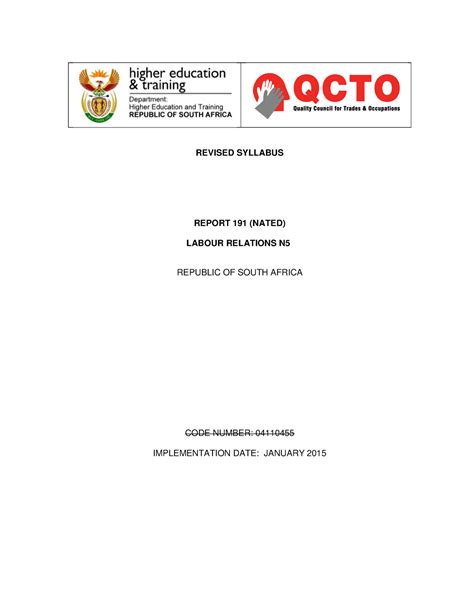 Read 2013 Labour Relations N5 November Paper 