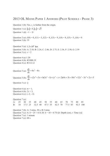 Download 2013 O L Maths Paper 