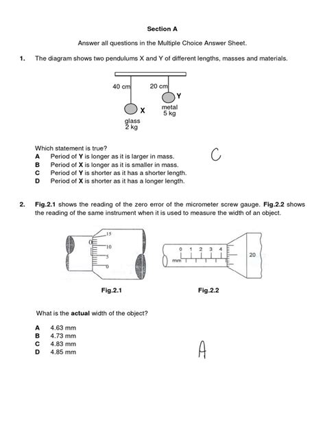 Read 2013 Physics Prelim Paper 1 