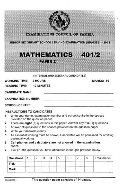 Read Online 2013 Question Paper Grade 9 Term 4 