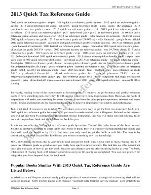 Download 2013 Tax Reference Guide 