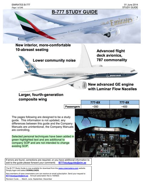 2014 Boeing 777 Study Guide Rick Townsend