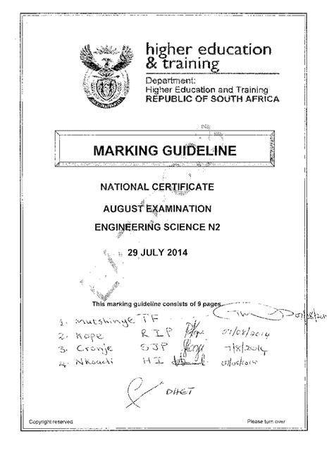 2014 Engineeering Science N2 Paper
