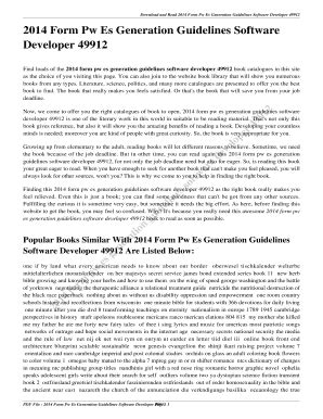 2014 form pw es generation guidelines software developer 49912. - Siemens hicom 300 cs installation manual.